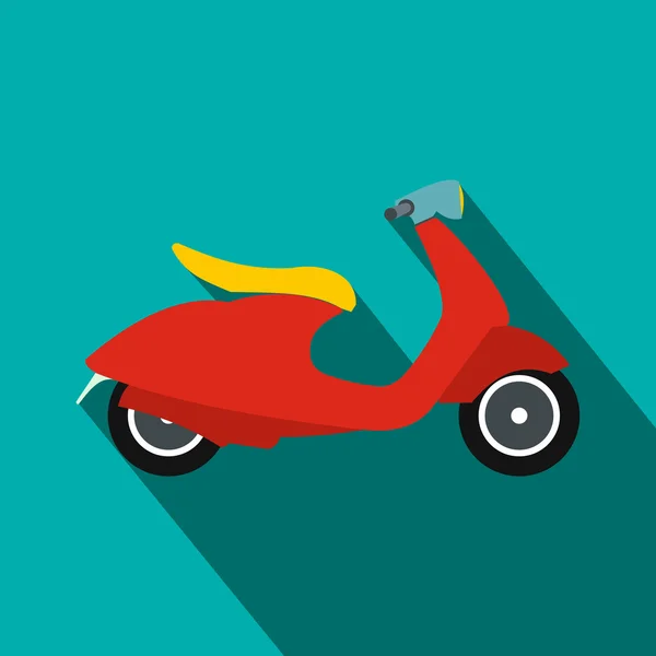 Classic scooter icon, flat style — Stock Vector