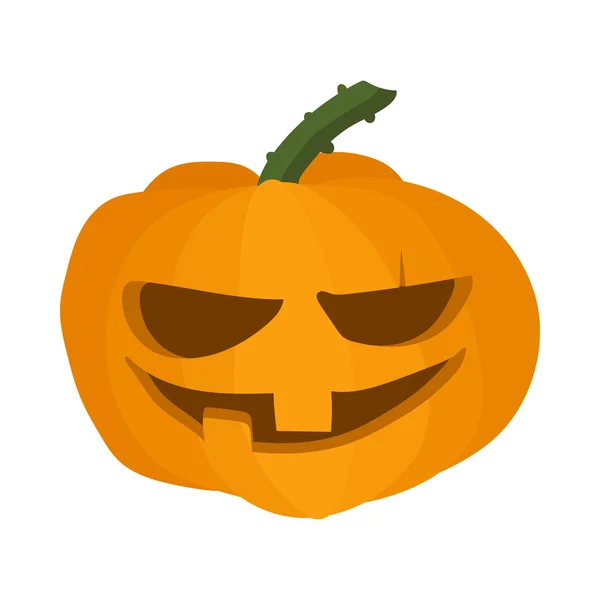 Icono de calabaza de Halloween, estilo de dibujos animados — Vector de stock