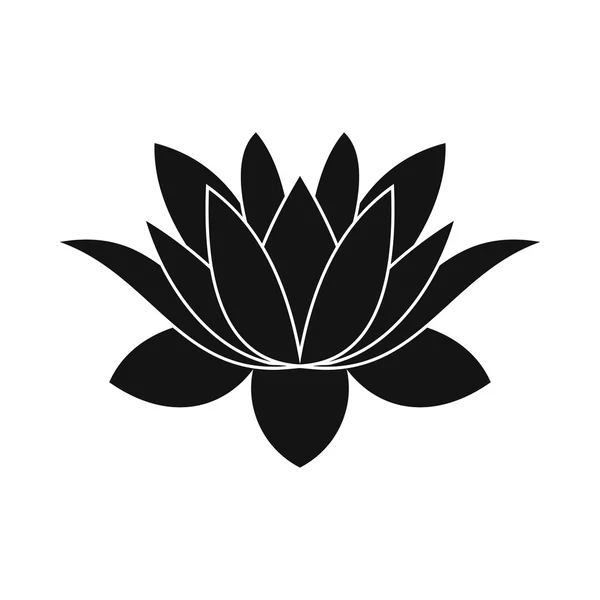 Lotus blomma ikon, enkel stil — Stock vektor