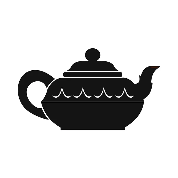 Chinese teapot icon, simple style — Stock Vector