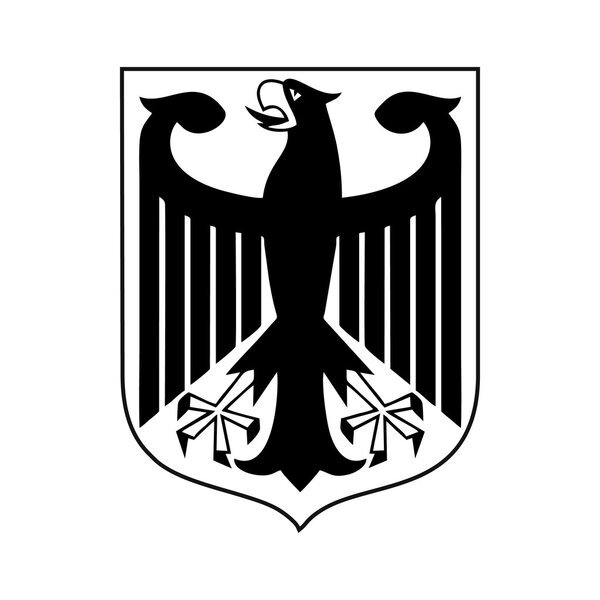 Coat of arms of Germany icon, simple style