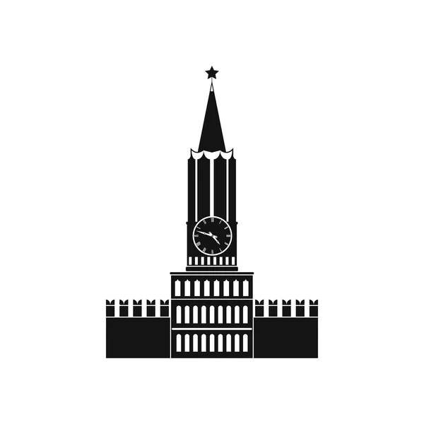 Spasskaya tower of Moscow Kremlin icon — Stock Vector