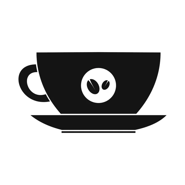 Tasse Kaffee Ikone, einfacher Stil — Stockvektor