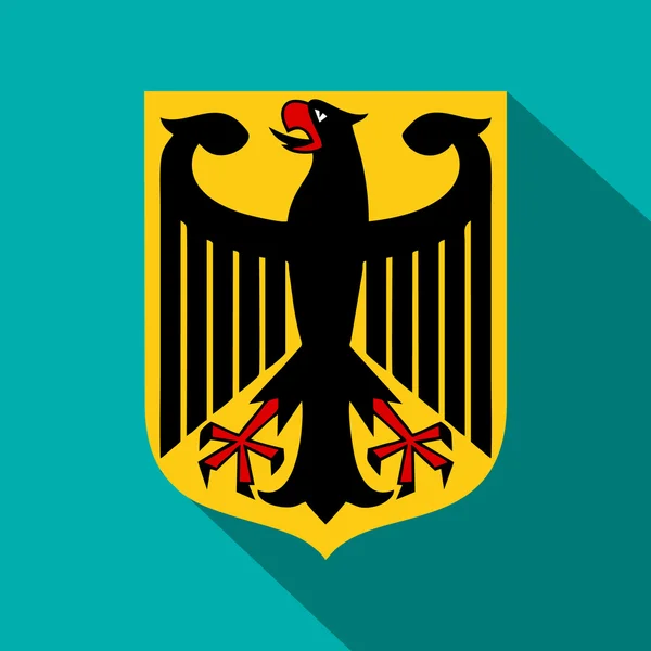 Escudo de armas de Alemania icono, estilo plano — Archivo Imágenes Vectoriales