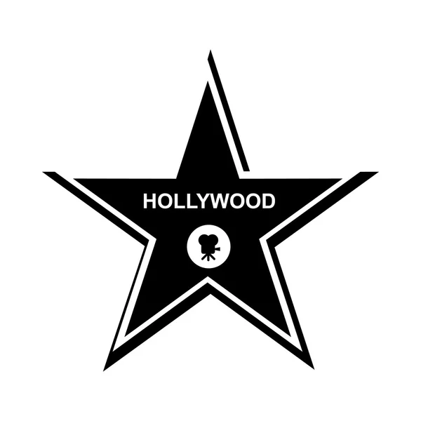 Χόλιγουντ εικονίδιο αστεριού, απλό στυλ — Διανυσματικό Αρχείο