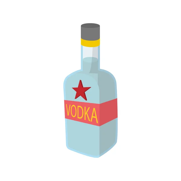 Fles wodka pictogram, cartoon stijl — Stockvector
