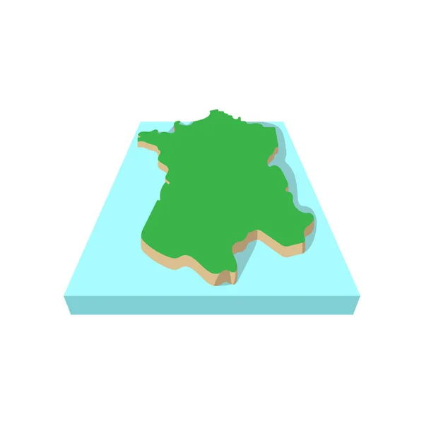 Mappa della Francia icona, stile cartone animato — Vettoriale Stock