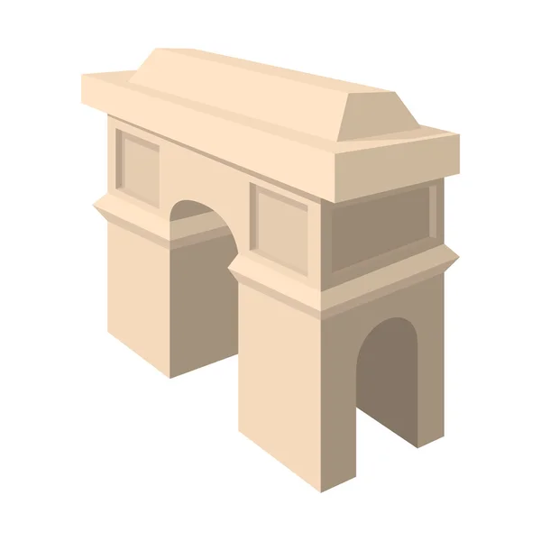 Triumphal arch icon, cartoon style — Stock Vector