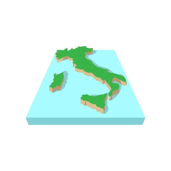Mapa de italia, estilo de dibujos animados — Vector de stock