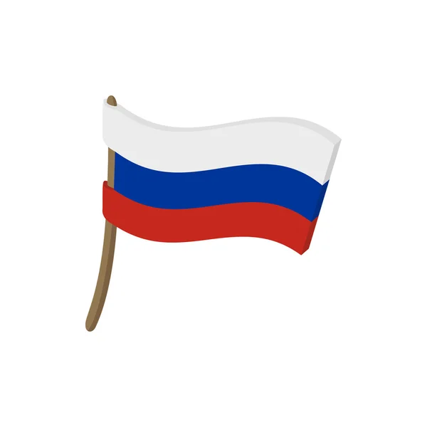 Bandeira da Rússia ícone, estilo dos desenhos animados — Vetor de Stock