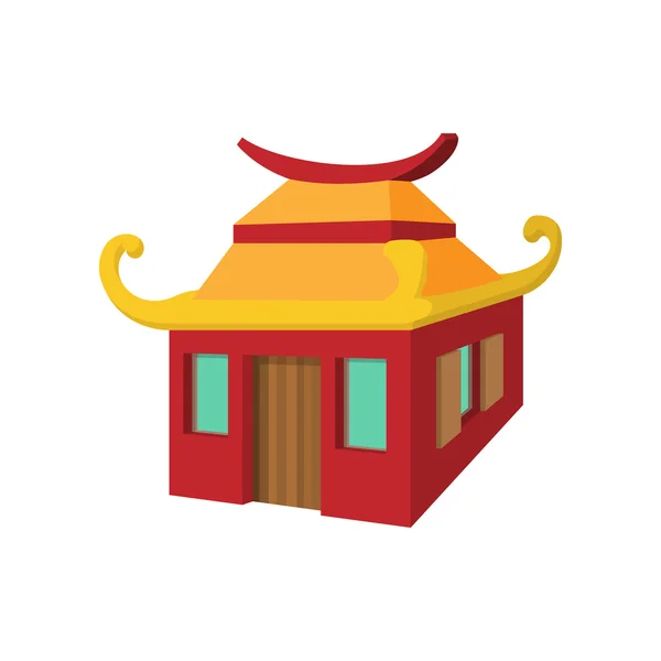 Κινεζικό σπίτι, ύφος κινούμενων σχεδίων — Διανυσματικό Αρχείο