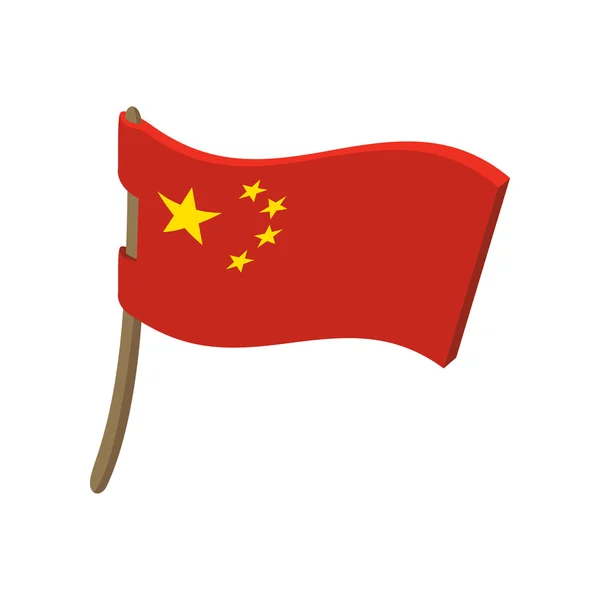 Bandiera cinese, stile cartone animato — Vettoriale Stock