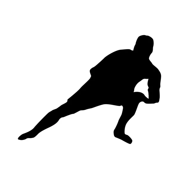 Silhouette de gardien de but de football — Image vectorielle