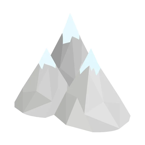 Berg-Ikone, isometrischer 3D-Stil — Stockvektor
