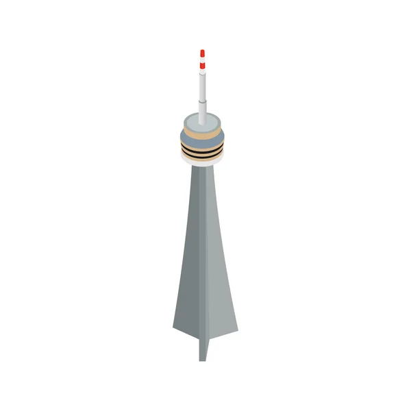 Cn Tower, Toronto ikonu v izometrické 3d stylu — Stockový vektor