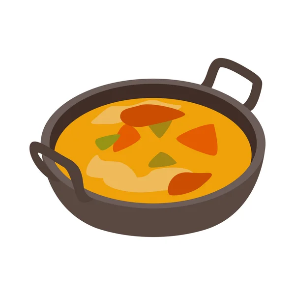 Icono de plato tradicional indio, estilo isométrico 3d — Vector de stock