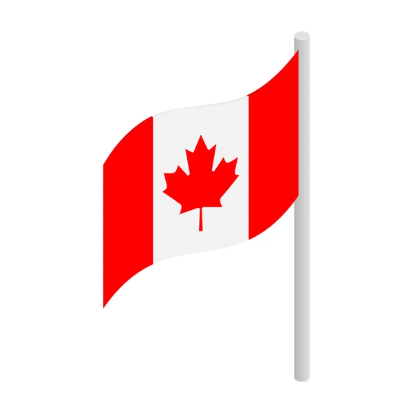 Иконка флага Канады, изометрический 3d стиль — стоковый вектор