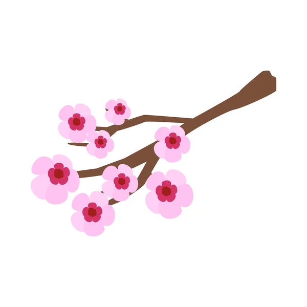 Sakura simgesi, izometrik 3d stili — Stok Vektör