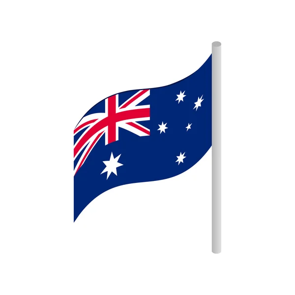 Vlajka Austrálie ikony, izometrické 3d styl — Stockový vektor