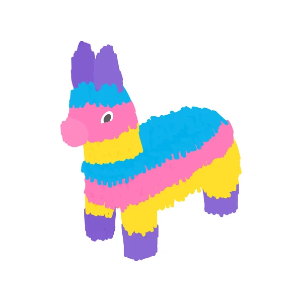 Icono colorido burro, estilo isométrico 3d — Vector de stock