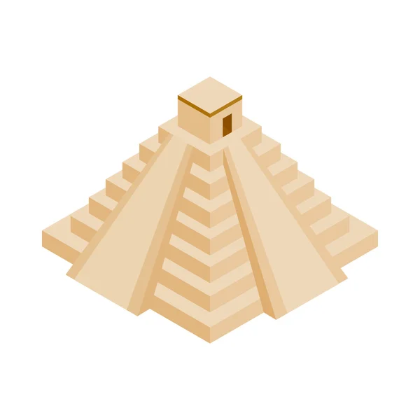 Pirâmide Maia no ícone de Yucatan —  Vetores de Stock