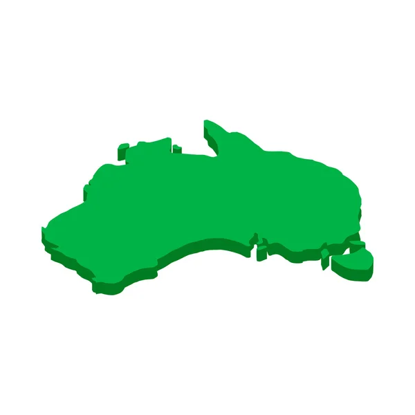 オーストラリア地図アイコン、等角投影の 3d スタイル — ストックベクタ