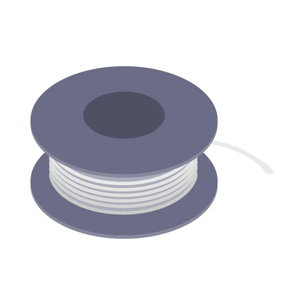 Wire spool ikon, isometrisk 3d-stil — Stock vektor