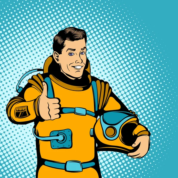 Concepto de astronauta, estilo cómic — Archivo Imágenes Vectoriales