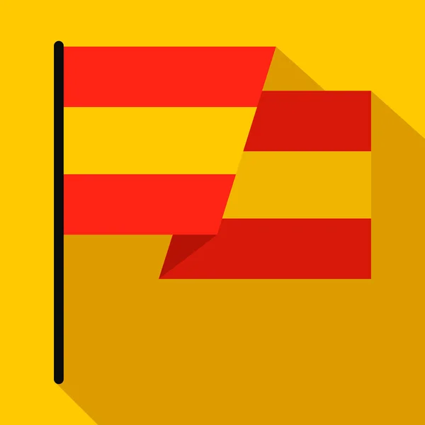 Bandera de España icono, estilo plano — Vector de stock