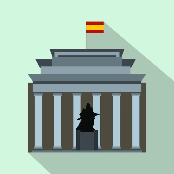 Museo del Prado con estatua de Velázquez — Vector de stock