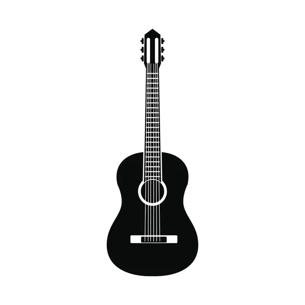 Ícone de guitarra clássico, estilo simples — Vetor de Stock