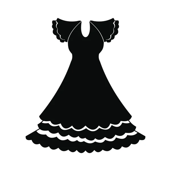 Kleid-Ikone, einfacher Stil — Stockvektor