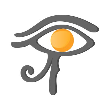 Eye of Horus icon, cartoon style clipart