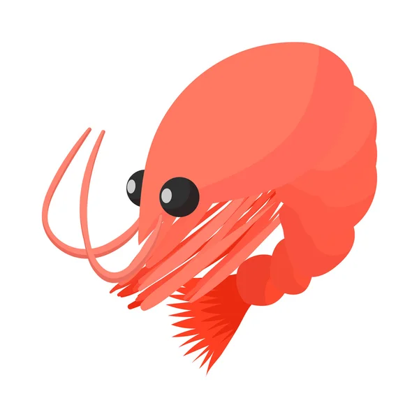 Shrimp icon, cartoon style — Stock Vector