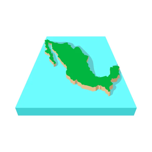 Messico icona della mappa, stile cartone animato — Vettoriale Stock