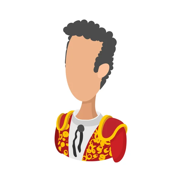 Icono de torero español, estilo de dibujos animados — Vector de stock