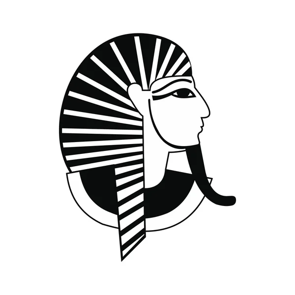 Egyptische farao pictogram, eenvoudige stijl — Stockvector