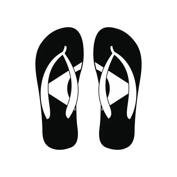 Brasilianska flip flops ikon, enkel stil — Stock vektor