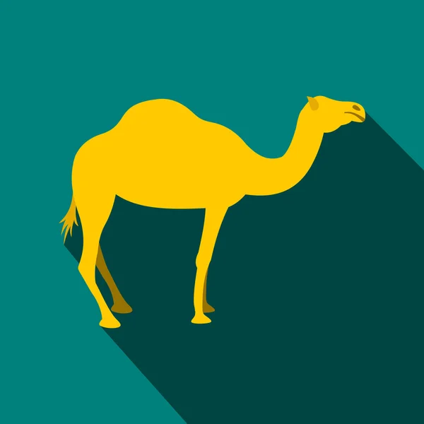 Kamel-Ikone, flacher Stil — Stockvektor