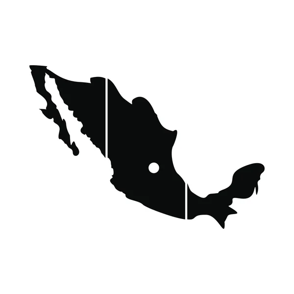 Mapa de México icono, estilo simple — Vector de stock