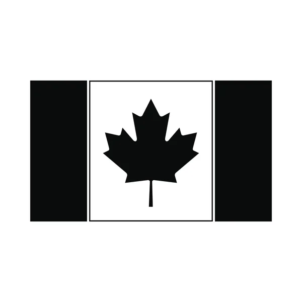 Vlag van Canada pictogram, eenvoudige stijl — Stockvector