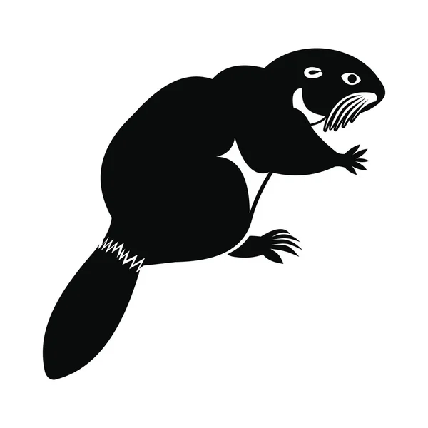 Beaver icon, simple style — Stock Vector