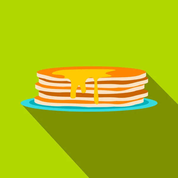 Tumpukan ikon pancake, gaya datar - Stok Vektor