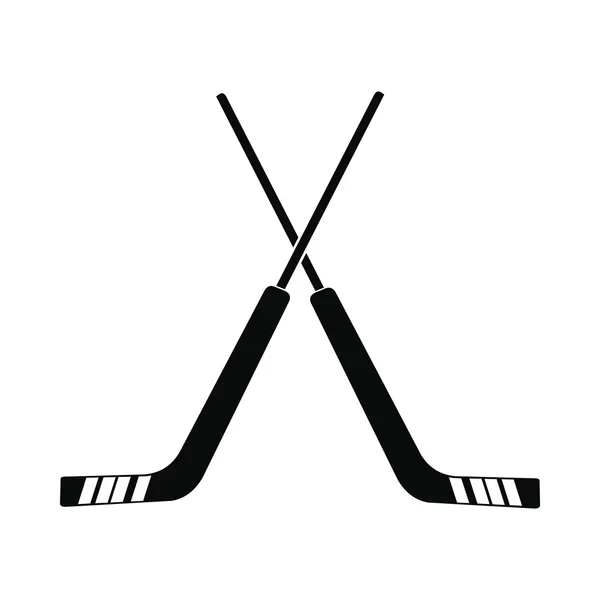Hokejové ikony, jednoduchý styl — Stockový vektor