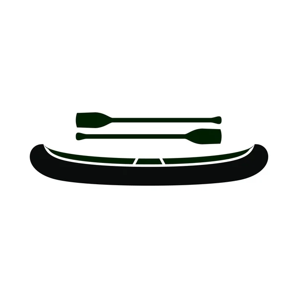Kayak con icono de remos, estilo simple — Archivo Imágenes Vectoriales