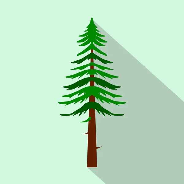 Canadese fir pictogram, vlakke stijl — Stockvector