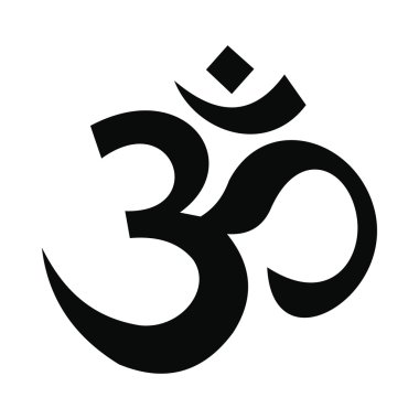 Hindu om symbol icon, simple style