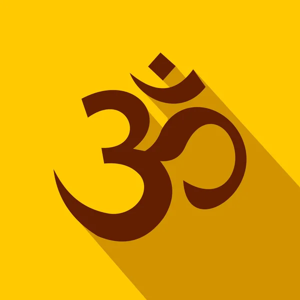 Hindu om Symbol-Symbol, flacher Stil — Stockvektor