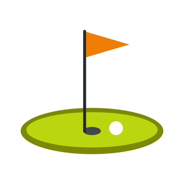 Icône drapeau de golf — Image vectorielle