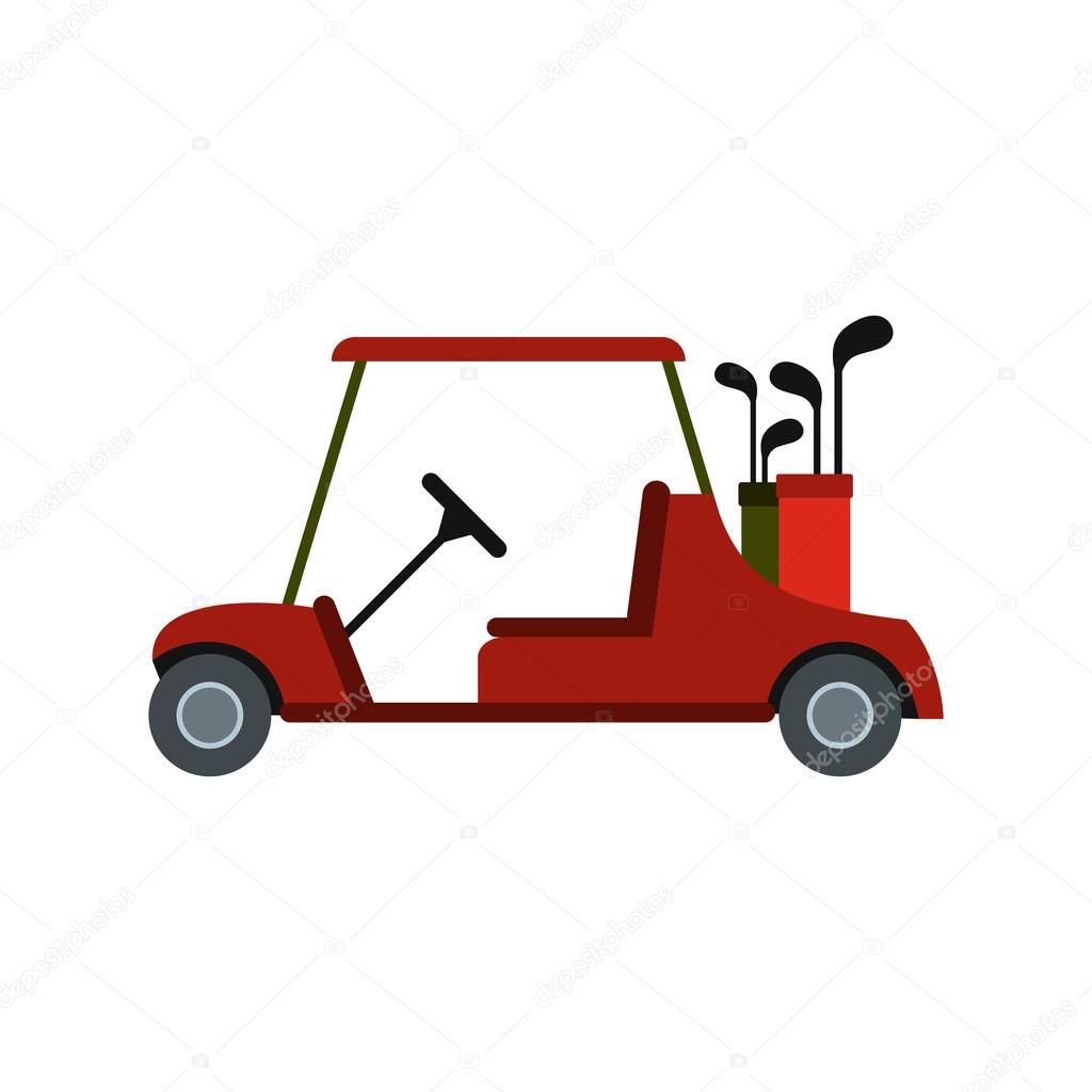 Red golf car icon